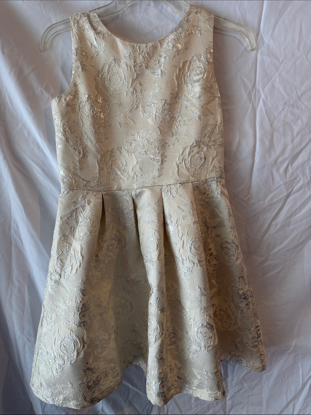 The Children's Place Ivory Floral Jacquard Party Dress